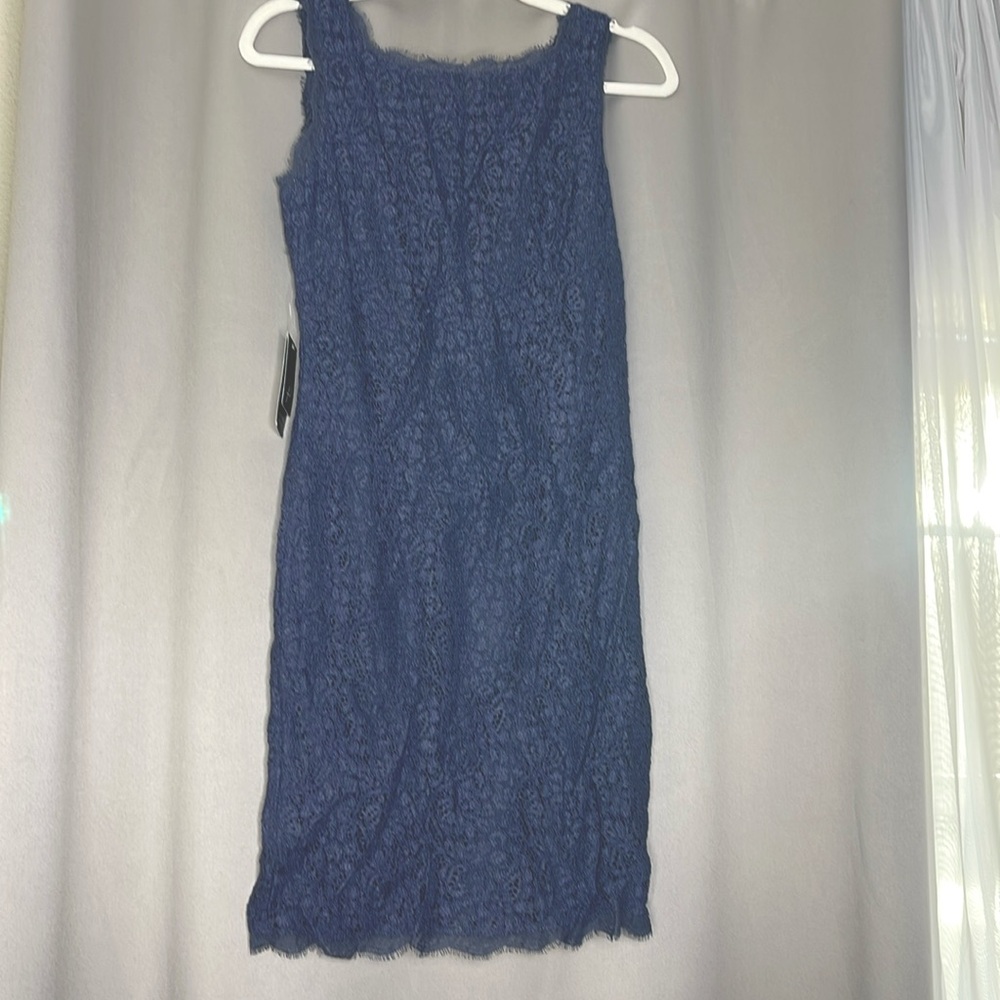 Never worn Adrianna Papell Laced Dress - mid length zipper back.